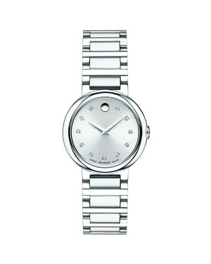 Movado Concerto Stainless Steel and Diamonds