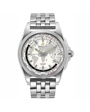 Breitling Galactic Unitime White Dial Men's Watch