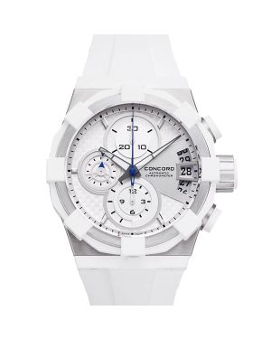 Concord C1 Chronograph Steel and white rubber