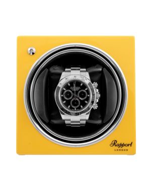 Watch winder EvoCube from Rapport for 1 Watch yellow