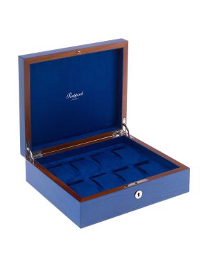 Heritage Watch Box from Rapport for 8 Watches blue