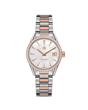 Tag Heuer Carrera Steel, Diamonds and 18k pink Gold