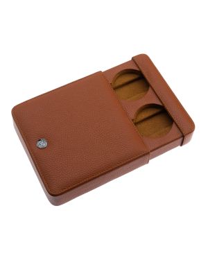 Rapport Slipcase for 2 watches brown Leather